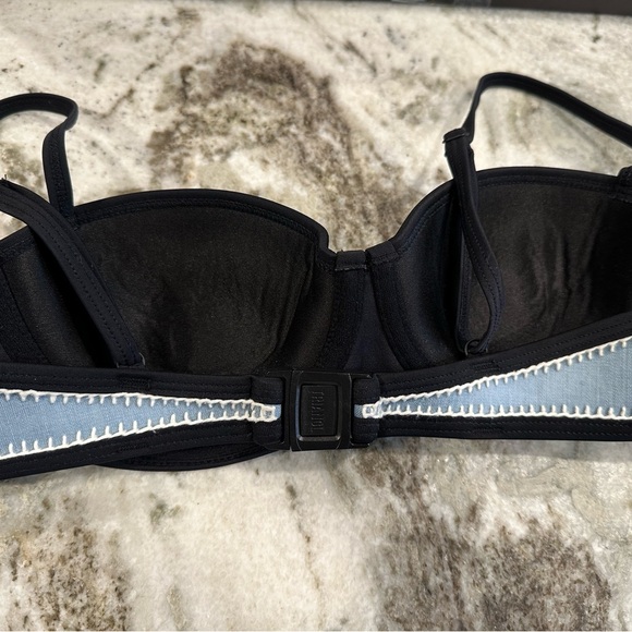 Triangl swim top bikini small blue black - Picture 2 of 3
